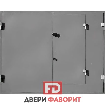 гаражные ворота с двумя замками