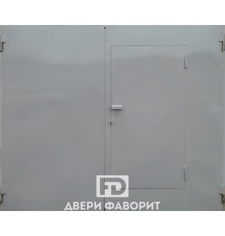 гаражные ворота с калиткой