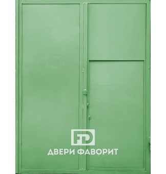 ворота гаражные зеленого цвета