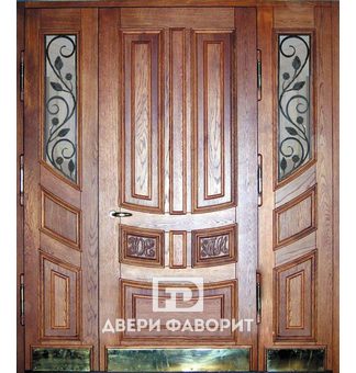 Дверь парадная с боковой вставкой